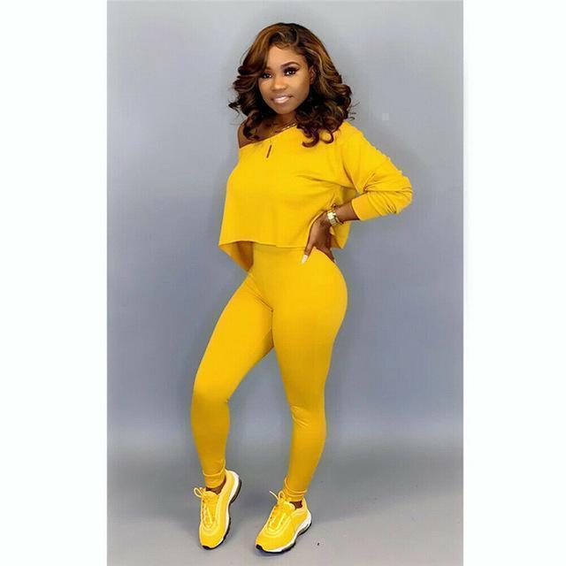 Women Sets Women Red Black Yellow 2 pcs Sweatsuit Cotton Summer Pullover Suits Women outfit Two Piece Tracksuits - Ai quarambas